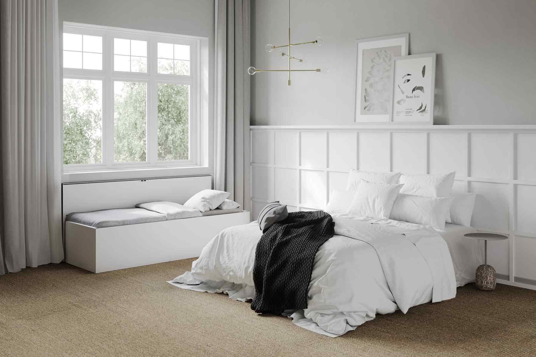 Table Bed White 85x200 Cm Single, 2×4 King Bed Frame