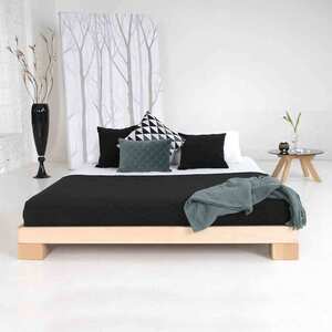 Cube bed frame 240x240 solid beech