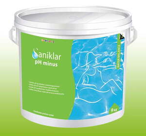Saniklar pH Minus benyttes til at sænke
vandets pH-værdi. For høj pH kan bevirke
kalkudfældninger, og at vandet bliver hvidt
og uklart.