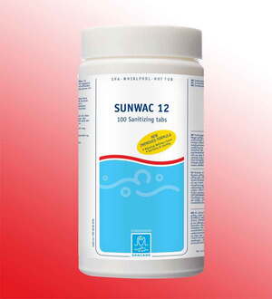 SpaCare SunWac 12-tabletter tilsættes før
og efter bad i en dosis, som afhænger af størrelsen på dit spabad (for spabade på 1.000-3.000 ltr. vand)