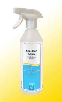 SpaCare SpaClean Spray fjerner nemt
fastsiddende snavs fra vandlinje i indendørs
og udendørs spabade. Polér det rengjorte
område med SpaCare Beauty Polish