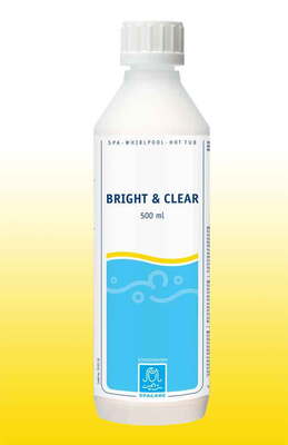 SpaCare Bright & Clear er et flydende flokningsmiddel, som får små partikler i vandet til at samles, og som gør det nemmere for filteret at fjerne dem.