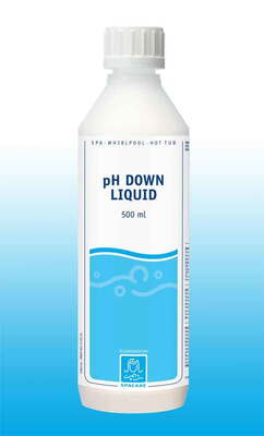 SpaCare pH Down Liquid bruges til at sænke
pH-værdien. SpaCare pH Down Liquid er det
samme som SpaCare pH Down Granular – 
bare i en flydende udgave.