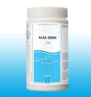 SpaCare Alka Down sænker alkaliniteten i dit
spabad og hjælper med at holde vandet i
balance. Produktet anvendes, hvis alkaliniteten er højere end 120 mg/l.