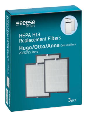 HEPA FIlter 3-Pack for Hugo, Otto, Anna affugtere