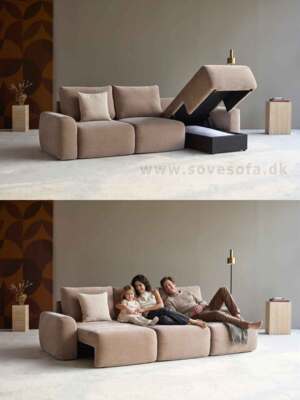 Norum Sofa Bed with Chaise Lounge