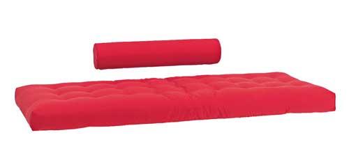 Rollo SPRING madras med Ryg Pølle.
her vist i rød.