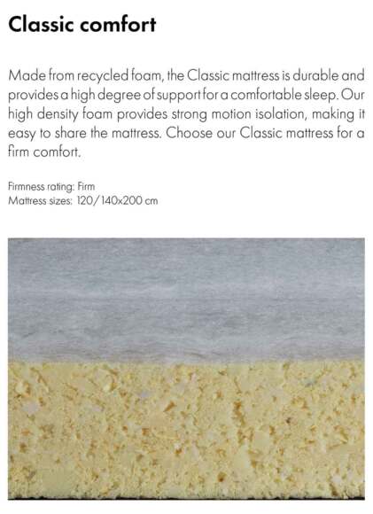 Classic mattress 120x200 natural