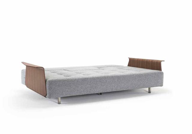 Innovation Living LONG HORN EXCESS SOFA. Dess.565 Twist Granite. Long Horn is a lounge style sofa bed with a unique design. The sofa is equipped with an excessive thick Pocket Spring mattress to ensure maximum comfort. Stainless steel legs & castors.