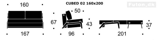 CUBED Chrom sofa 160