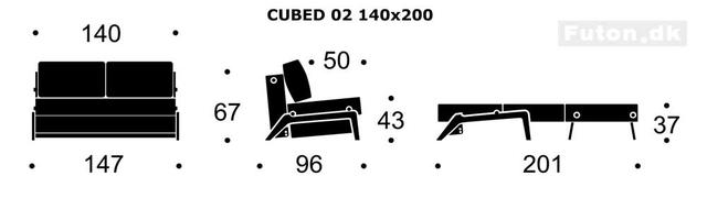CUBED wood sofa 140 Valgfri stof XXX