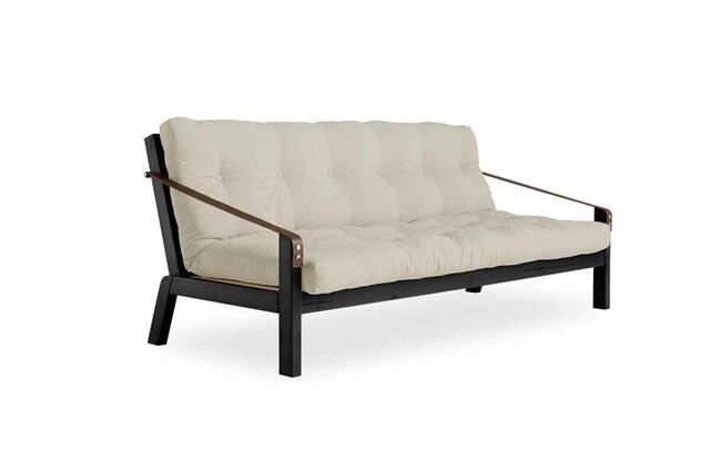 POETRY sofa frame black lacquered. including Futon mattress. manufactures of Karup Design