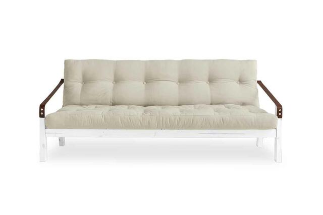 POETRY sofa bed frame white lacquer. including Futon mattress. manufactured in Denmark by Karup Design A / S