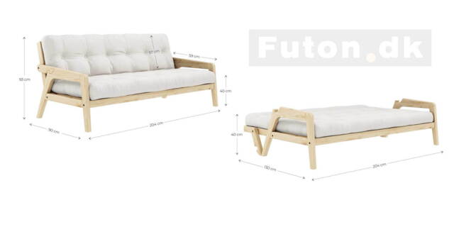 Grab sofa natur with mattress