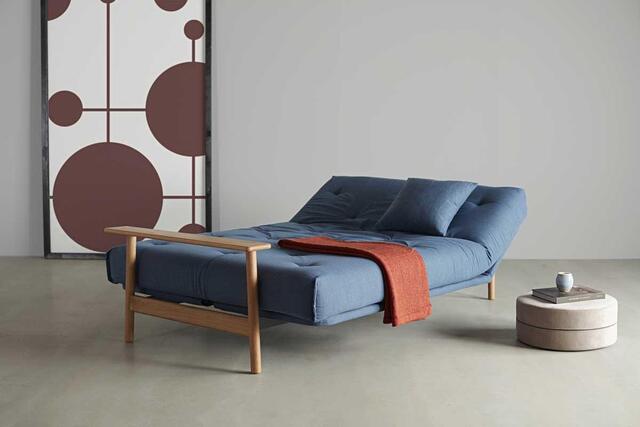 Complete  Balder sofa / SOFT Spring Nordic mattress / seat frame cover. Optional fabric