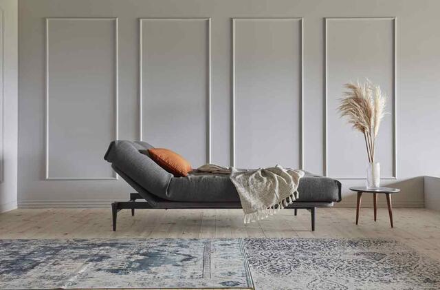 Complete Colpus sofa black legs / Classic Nordic mattress / seat frame cover. Optional fabric