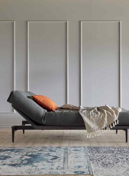 Komplet Colpus sofa sorte ben / Latex Nordic madras / Sæde stelbetræk. Valgfri stof