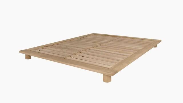 Cone bed frame 140x200 solid beech