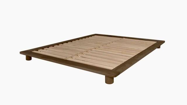 Cone bed frame 140x200 solid beech