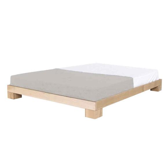 Cube bed frame 200x200 solid beech