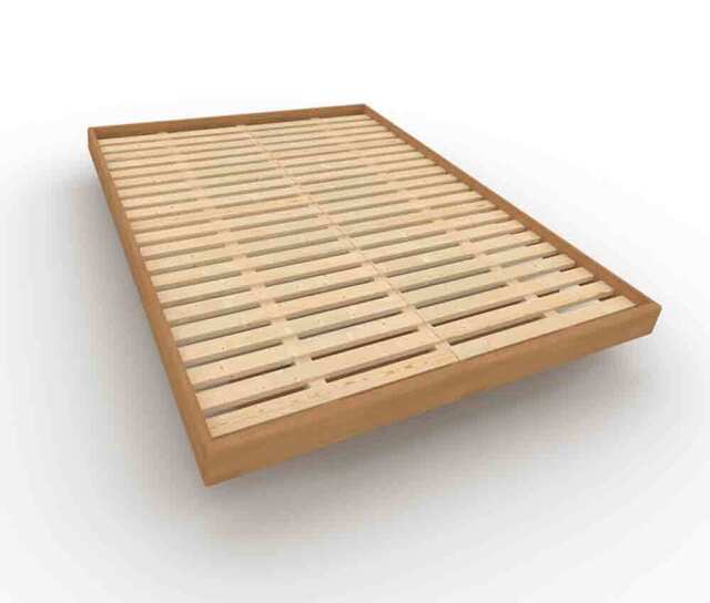 Carre bed frame 140x200 solid beech