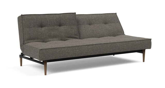 Splitback sofa STYLETTO legs dark. Optional fabric