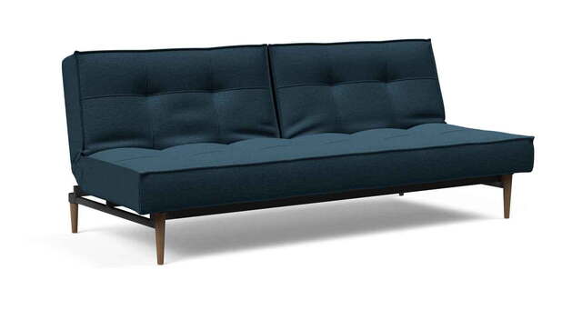 Splitback sofa STYLETTO legs dark. Optional fabric