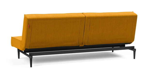 Splitback sofa STYLETTO legs black. Optional fabric