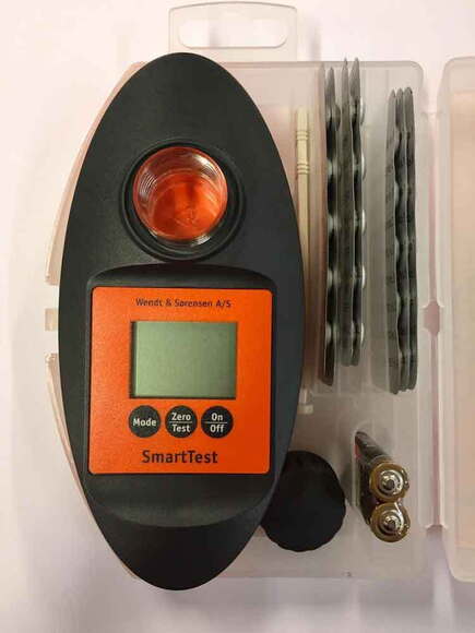 SmartTest by Wendt & Sørensen er et
photometer, der giver de mest præcise
målinger af pH, klor, brom, alkalinitet og
cyanursyre. Inkl. batterier og 5x10 tabletter.