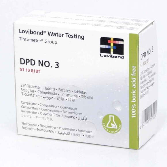 DPD nr.3 testtabletter bruges til måling af total klor i photometer