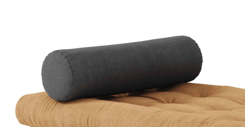 pude/pølle ø20x70 cm i tekstil 511 Charcoal