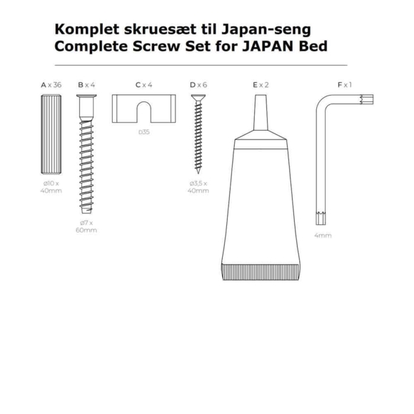 Reservedele til Karup Japan seng