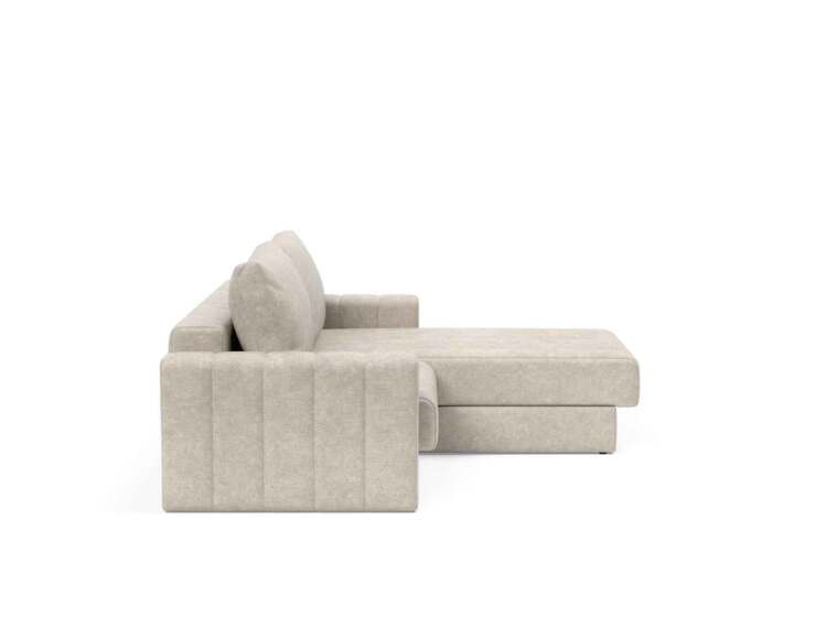 Akello sovesofa med Chaiselonge og Armlæn. Tekstil Dess.280