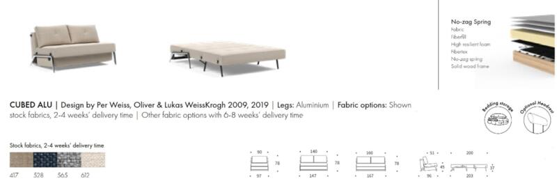 CUBED stol aluminiumsben 90 Innovation Living