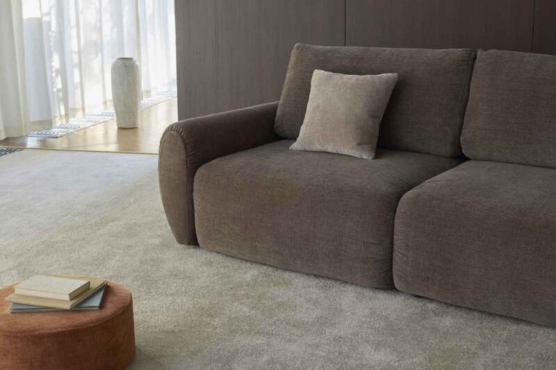 Norum Sofa Bed with Curve Arms fabric Dess.411