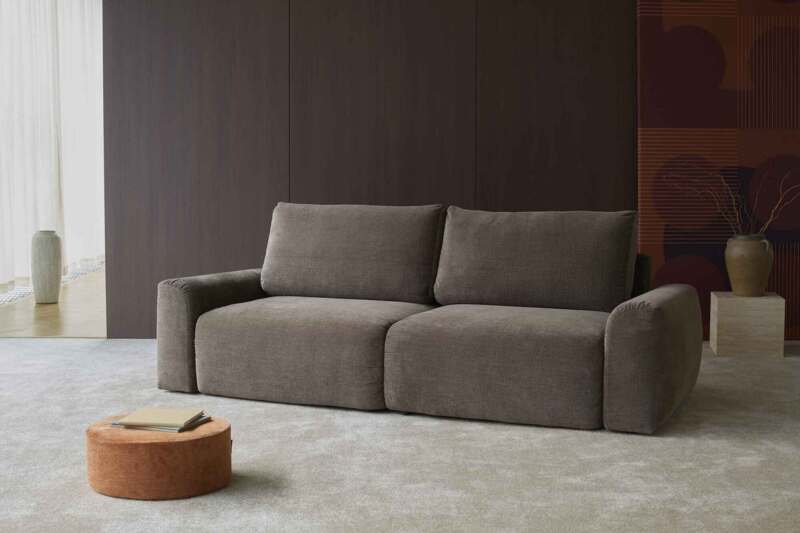Norum Sofa Bed with Chunky Arms fabric Dess.411