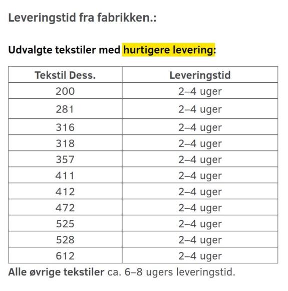 ROLLO Komplet stel betræk - Standard