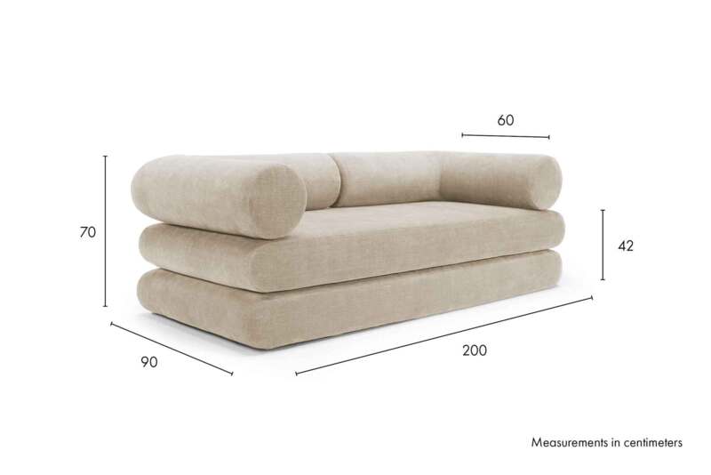Komplet CIRCLUS sofa med L-formede puder - Standard