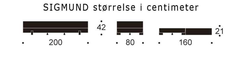 SIGMUND størrelse i centimeter