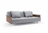 Innovation Living LONG HORN EXCESS SOFA. Dess.565 Twist Granite. Long Horn is a lounge style sofa bed with a unique design. The sofa is equipped with an excessive thick Pocket Spring mattress to ensure maximum comfort. Stainless steel legs & castors.