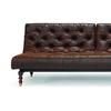 OLDSCHOOL RETRO sofa brun læder look
