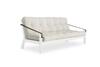 POETRY sofa bed frame white lacquer. including a Futon mattress color 701 natural. manufactured in Denmark by Karup Design A / S