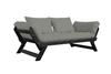BEBOB sofa frame black lacquered. including Futon mattress and 2 pillows. manufactures of Karup Design
