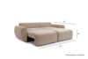 Size - Norum Sofa Bed With Chunky-Arms