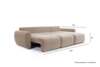 Norum Sofa Bed with Chaise Lounge