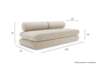 Komplet CIRCLUS sofa med runde puder - Standard