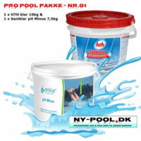 Pro Pool Pakke 1. HTH klor & Saniklar pH Minus