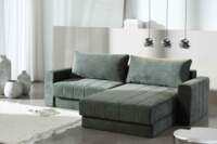 Akello sofa bed with chaise and armrests