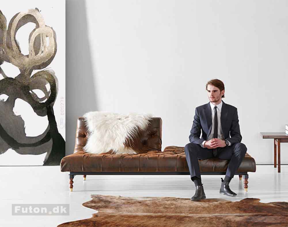 RETRO sofa brun læder look 8.745,00